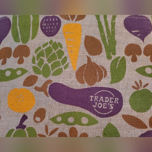 2 large Trader Joe's brown canvas, jute grocery tote reuseable bags - Picture 9 of 12